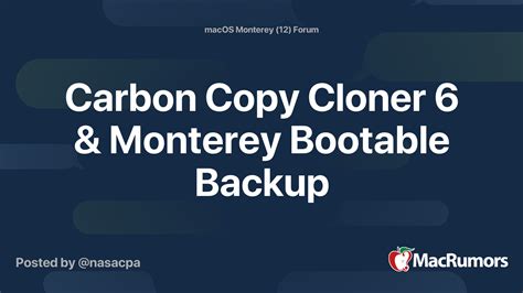 monterey carbon copy cloner 6